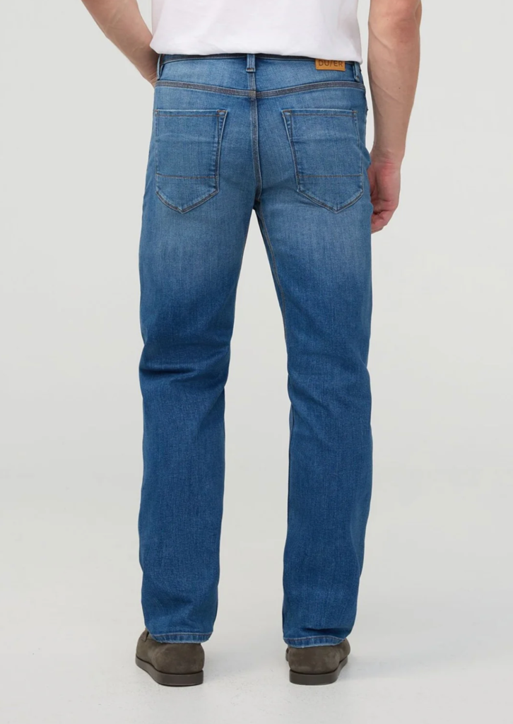 DU/ER PERFORMANCE DENIM+ STRAIGHT - ALPINE INDIGO