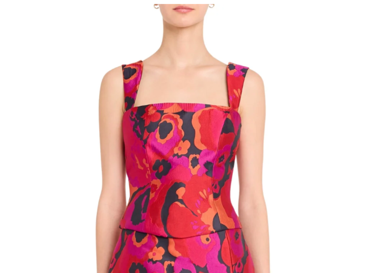 Amanda Uprichard CERONNE TOP PINK MULTI