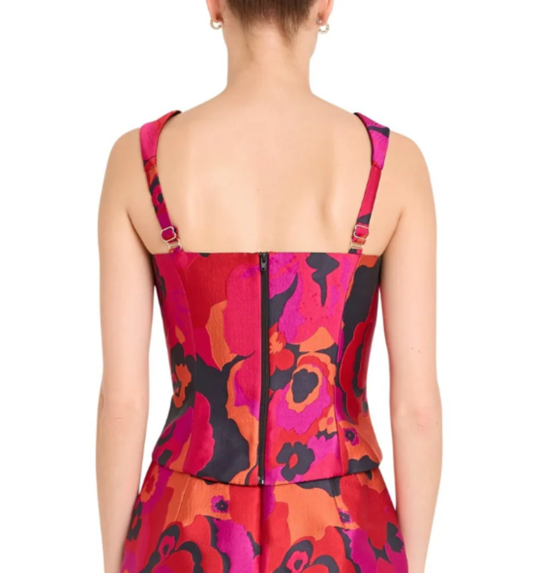 Amanda Uprichard CERONNE TOP PINK MULTI