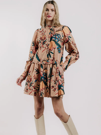 LOVE THE LABEL RUBITH MINI DRESS ASTER HARVEST