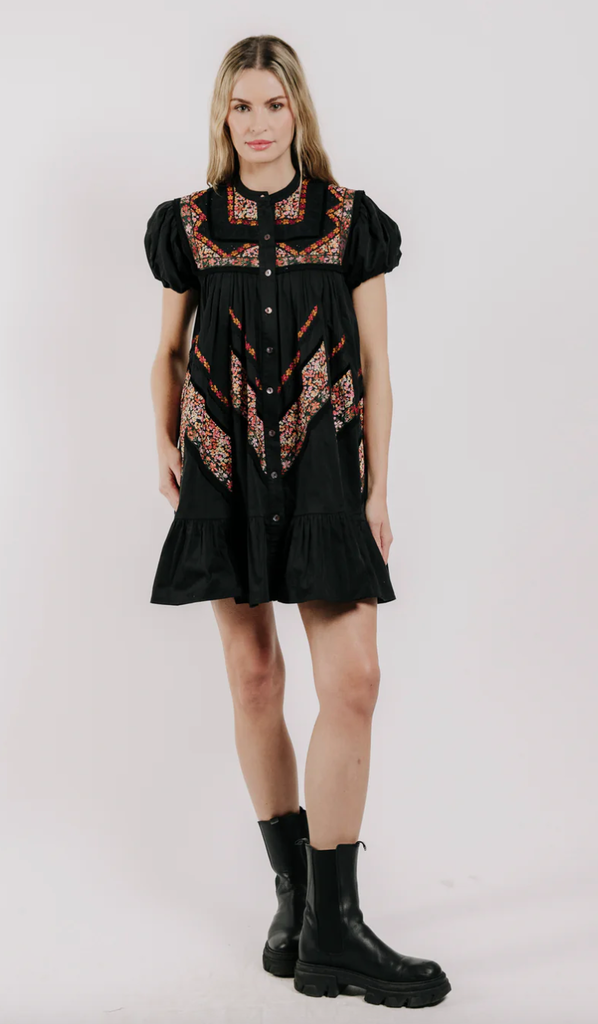 LOVE THE LABEL MOLLY MINI DRESS BLACK