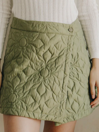 LOVE THE LABEL MELANIE QUILTED SKIRT OLIVE
