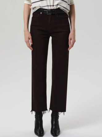 CITIZENS OF HUMANITY PALMA STRAIGHT RAW HEM JEANS CAROB