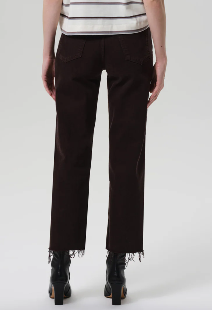 CITIZENS OF HUMANITY PALMA STRAIGHT RAW HEM JEANS CAROB