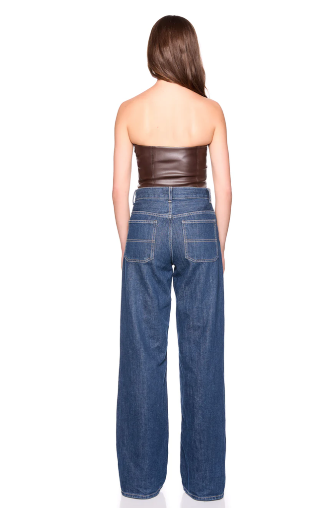 SUSANA MONACO FAUX LEATHER TUBE TOP