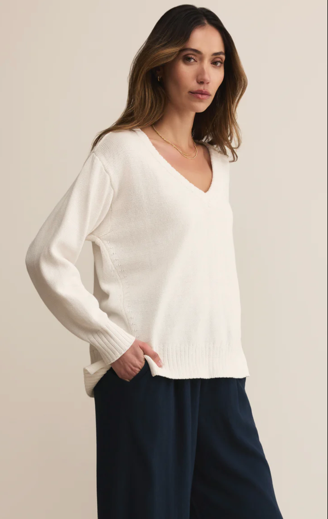 Z SUPPLY ALL AROUND V-NECK SWEATER