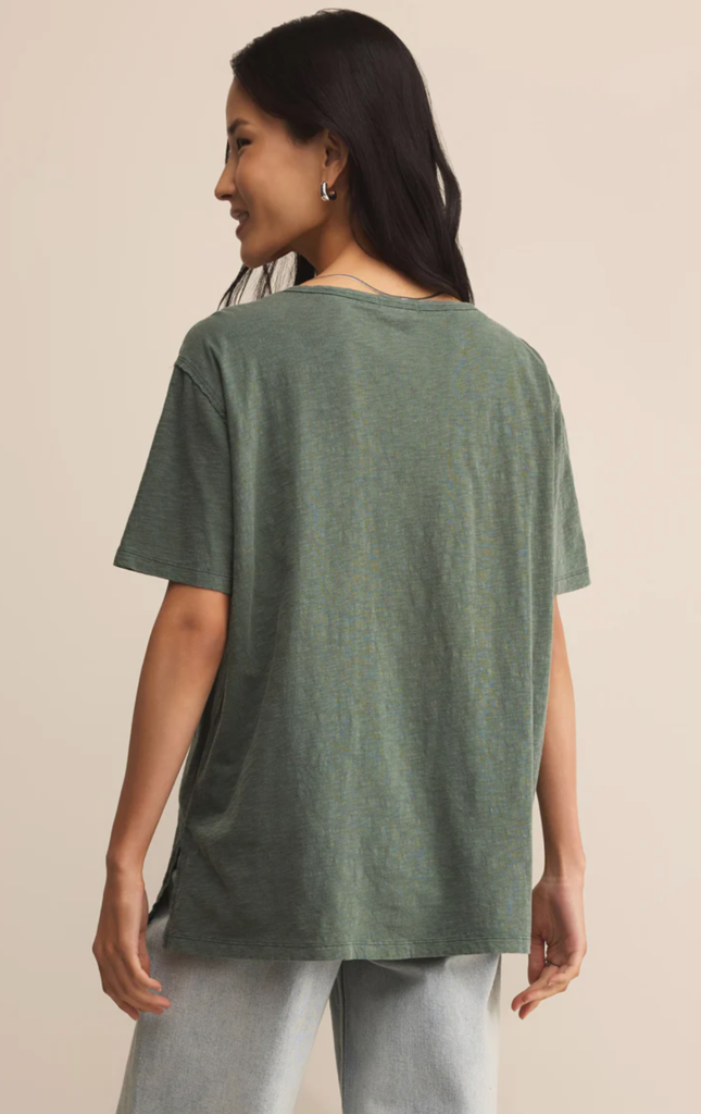Z SUPPLY LIVELY SLUB RELAXED V-NECK TEE