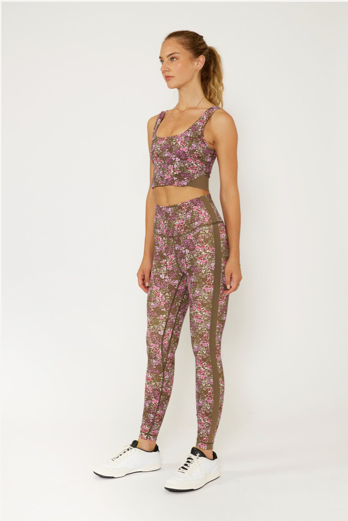 CREAM YOGA HANA 7/8 SIDE STRIPE LEGGING