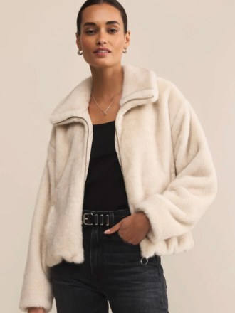 Z SUPPLY AMETHYST FAUX FUR JACKET