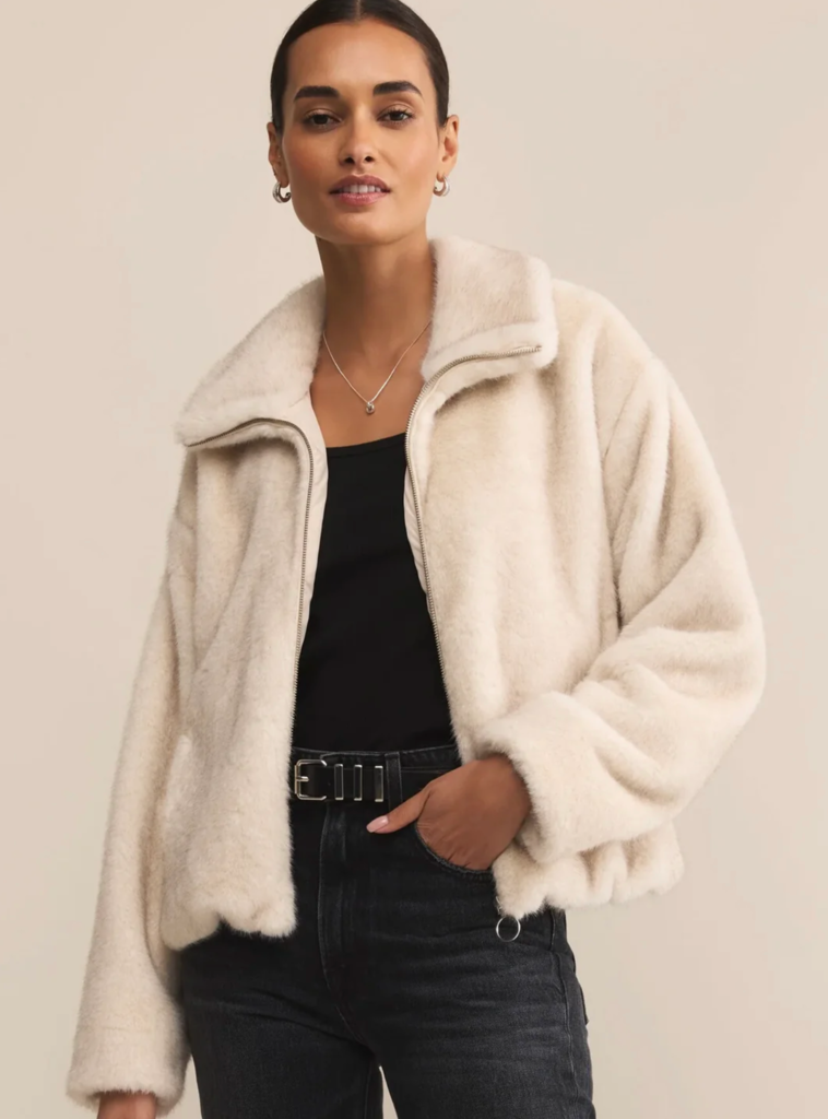 Z SUPPLY AMETHYST FAUX FUR JACKET