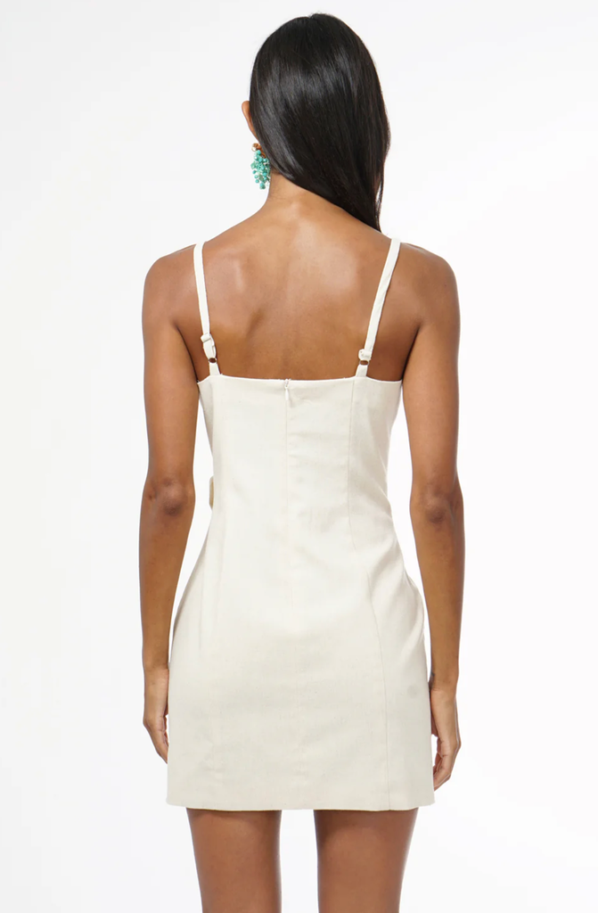 TABITHA FLORAL APPLIQUE MINI DRESS