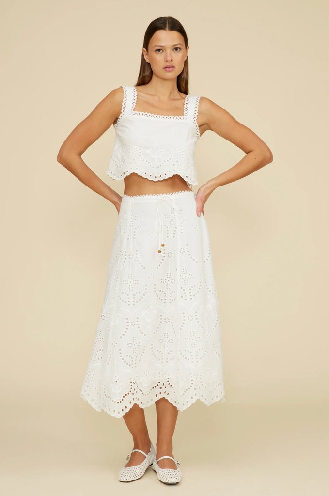 Lucy Paris CORALINE EYELET SKIRT