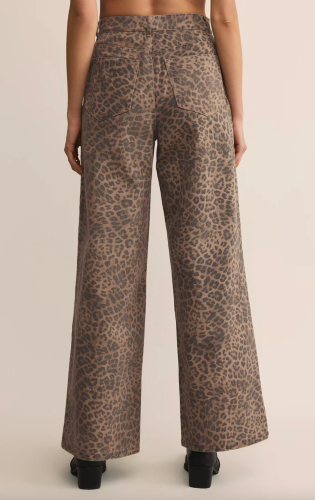 Z SUPPLY MARLI DENIM LEOPARD PANT