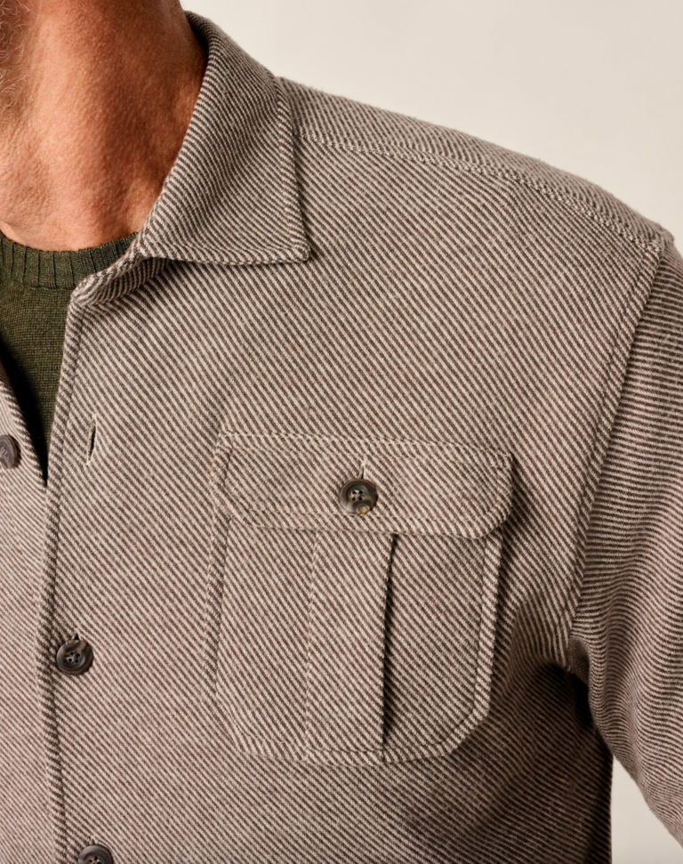 JOHNNIE-O CARL STRETCH KNIT FLANNEL LODGE SHIRT