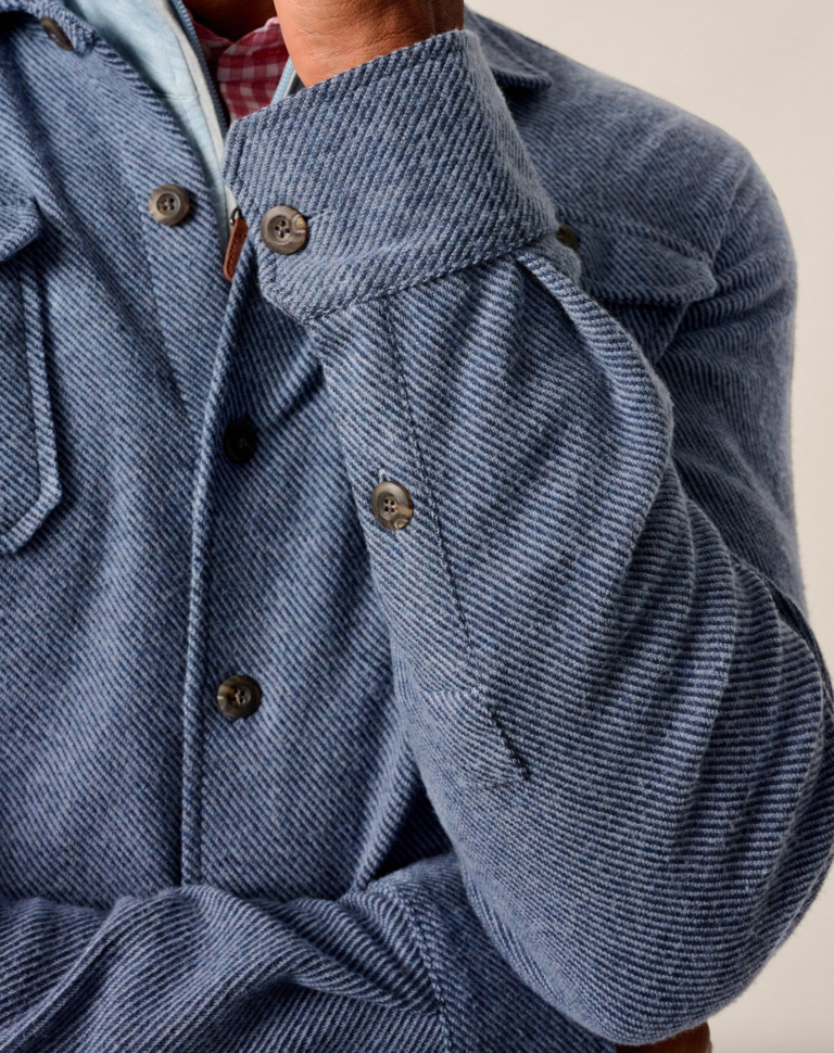 JOHNNIE-O CARL STRETCH KNIT FLANNEL LODGE SHIRT