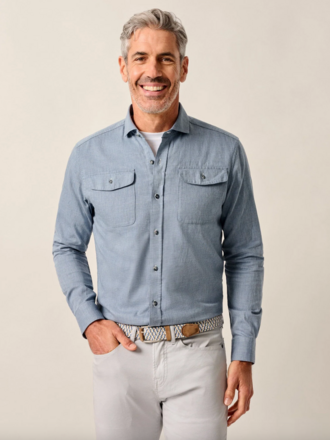 JOHNNIE-O ALPOND CHAMBRAY BUTTON DOWN SHIRT
