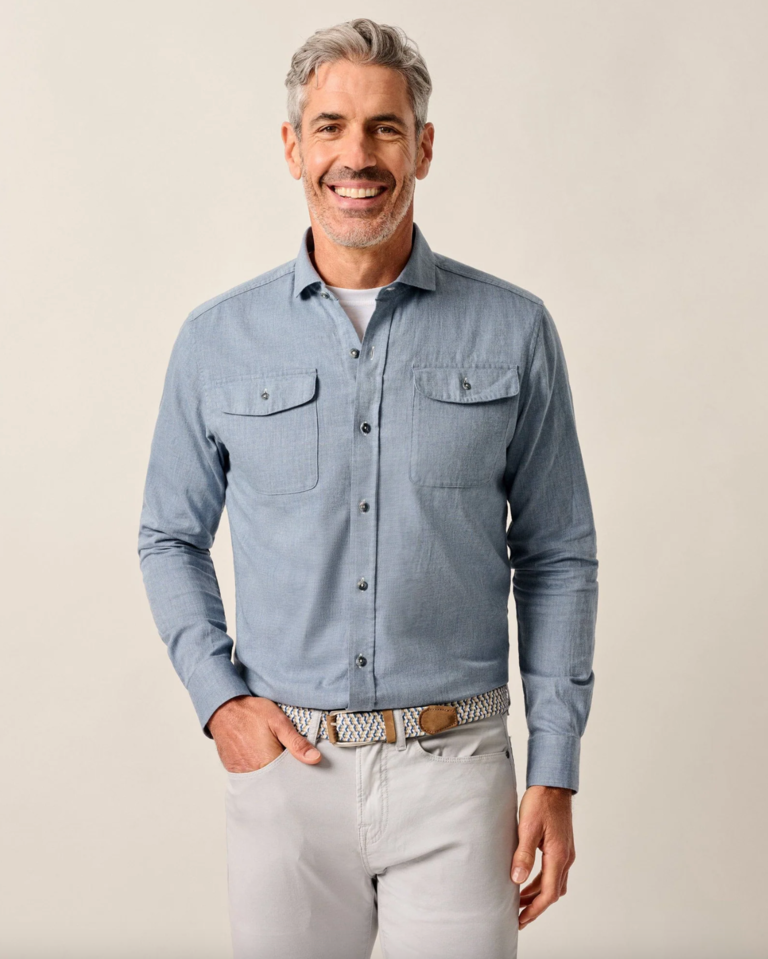 JOHNNIE-O ALPOND CHAMBRAY BUTTON DOWN SHIRT