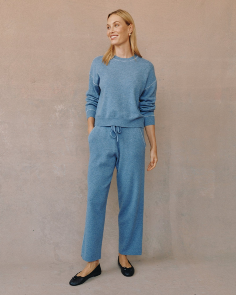 BELLA DAHL WHIP STITCH STRAIGHT LEG PANT