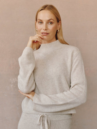 BELLA DAHL MOCK NECK SWEATER