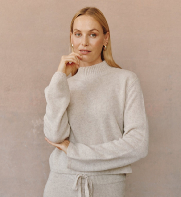 BELLA DAHL MOCK NECK SWEATER
