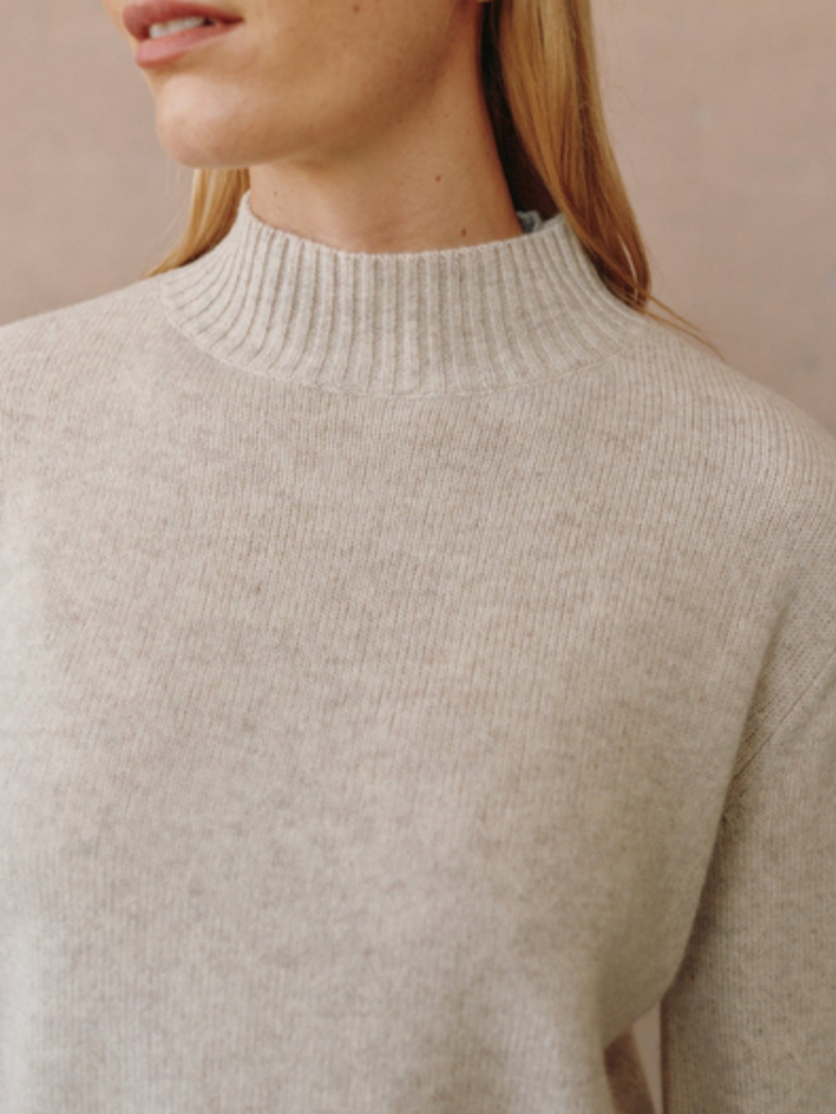 BELLA DAHL MOCK NECK SWEATER
