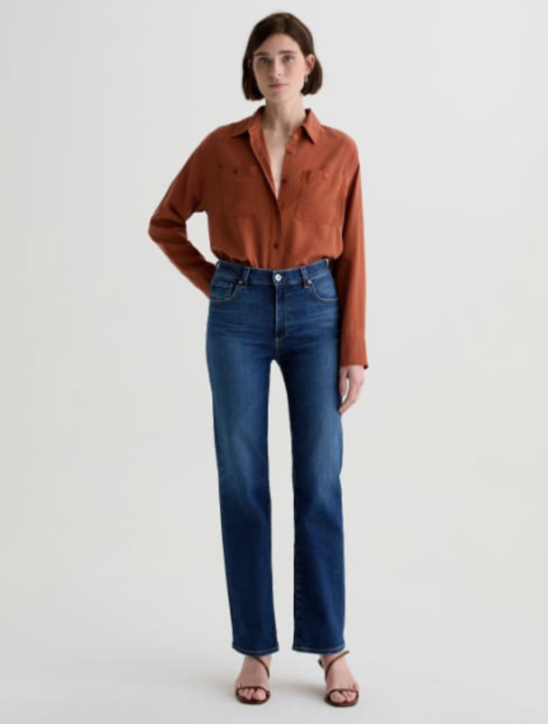 AG JEANS BRINLEY MID-RISE STRAIGHT