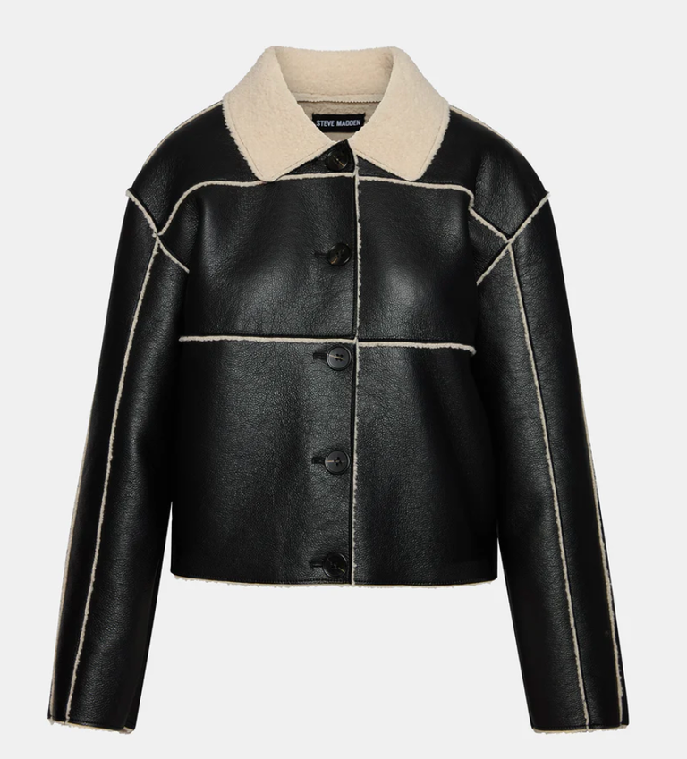 STEVE MADDEN TILIA COAT BLACK