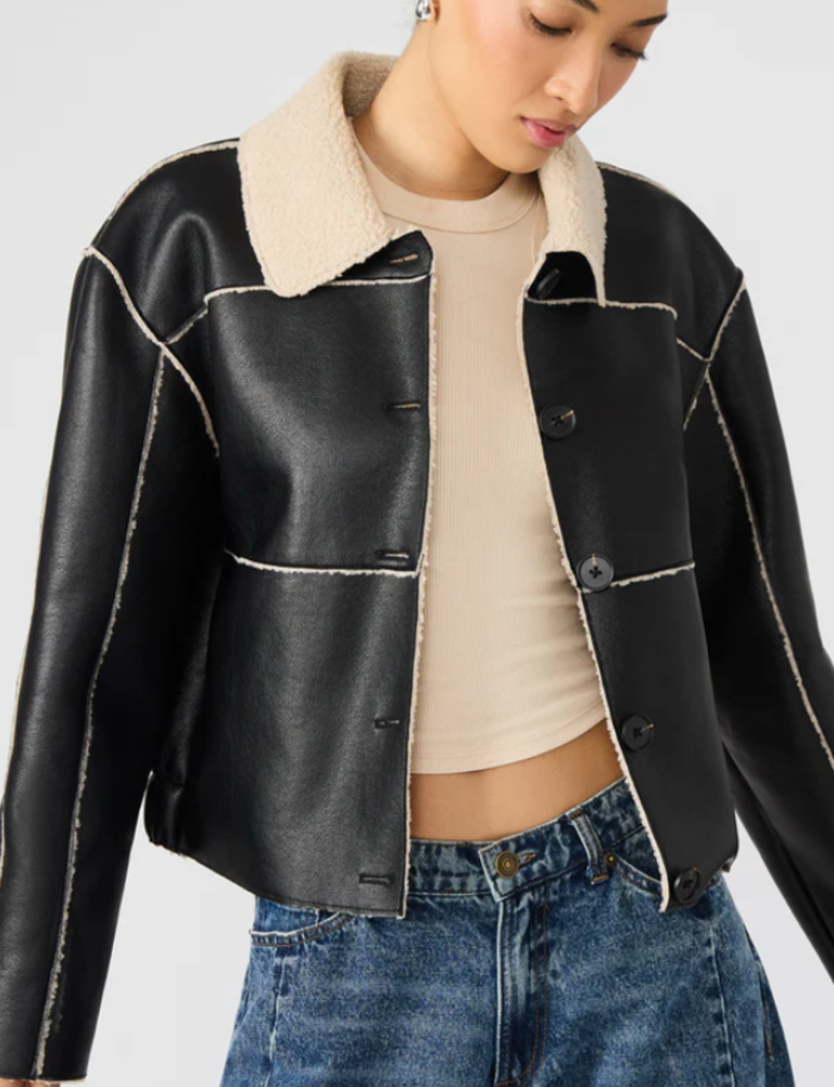 STEVE MADDEN TILIA COAT BLACK