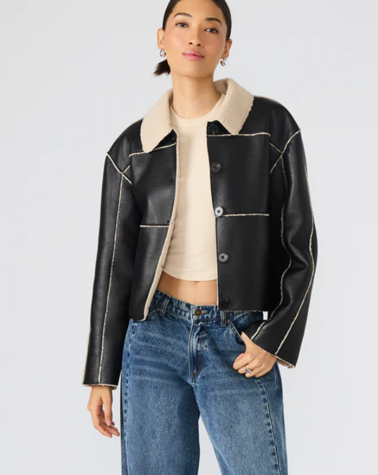 STEVE MADDEN TILIA COAT BLACK