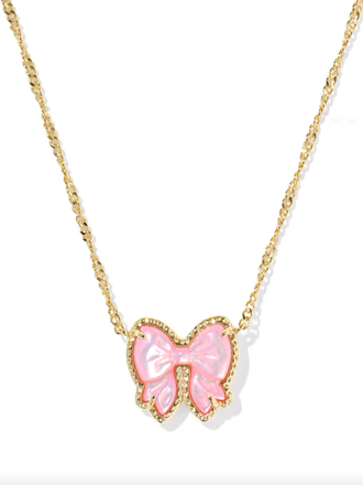 HALEY BOW SHORT PENDANT NECKLACE