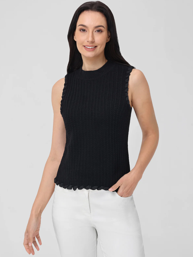 525 AMERICA STEPHANIE WHIP STITCH KNITTED COTTON TANK