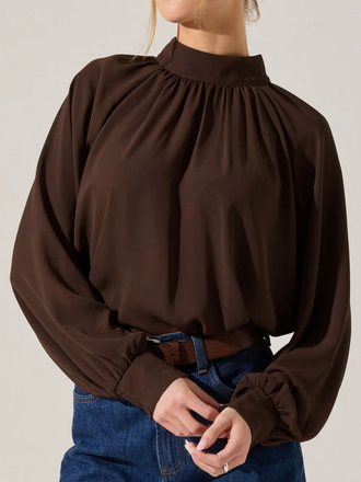 ASTR SABELLE TOP BROWN