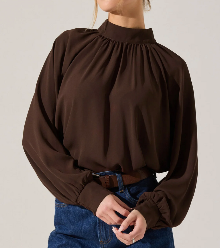 ASTR SABELLE TOP BROWN