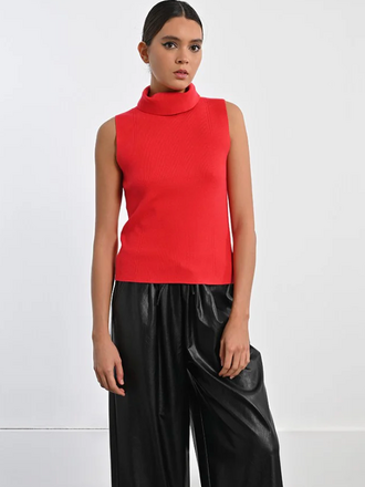 MOLLY BRACKEN KNITTED SLEEVELESS SWEATER