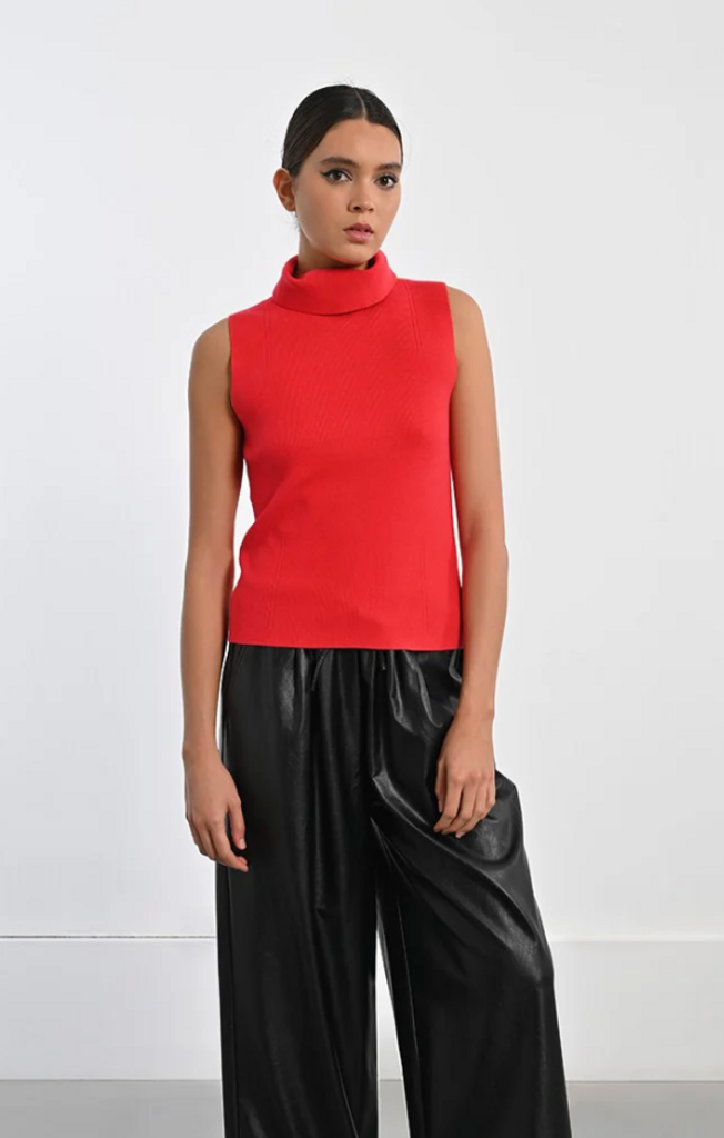 MOLLY BRACKEN KNITTED SLEEVELESS SWEATER