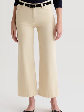 AG JEANS SAIGE WIDE LEG CROP CORDUROY MID-RISE OPAL STONE