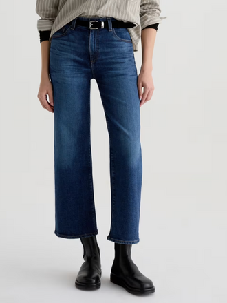 AG JEANS SAIGE WIDE LEG CROP MID RISE VEILED