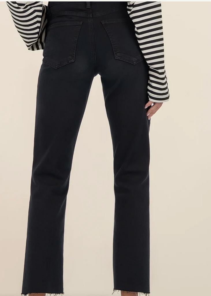 KUT KELSEY HIGH RISE ANKLE FLARE FIRM W/BLACK