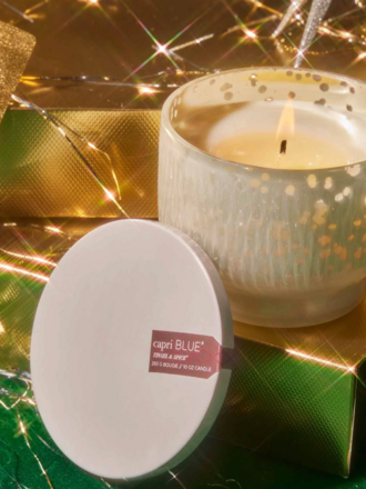 MERCURY ETCHED INVERTED TINSEL & SPICE CANDLE