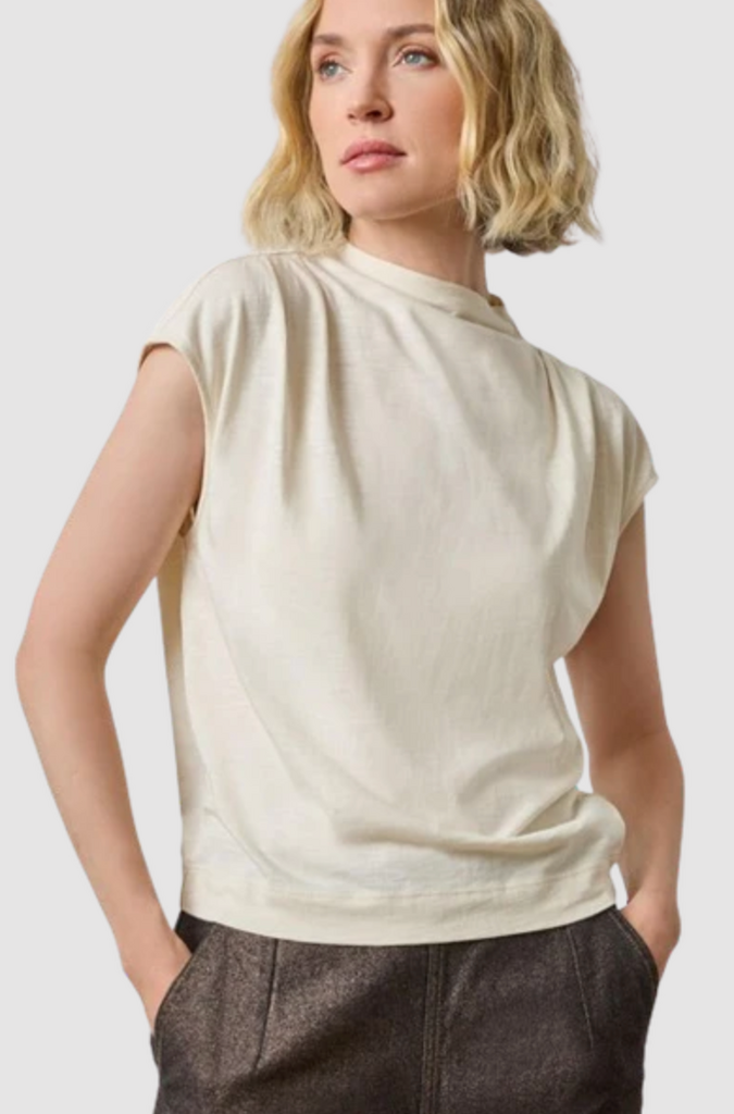CAP SLEEVE MOCK