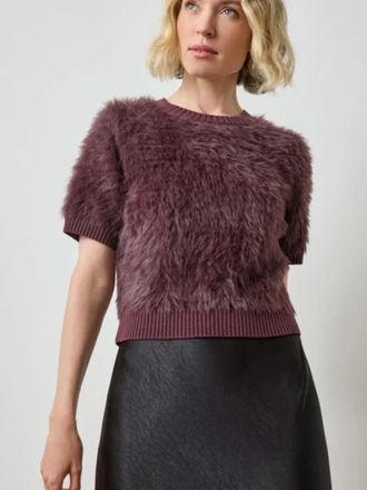 SHORT SLEEVE BRUSHED CREWNECK