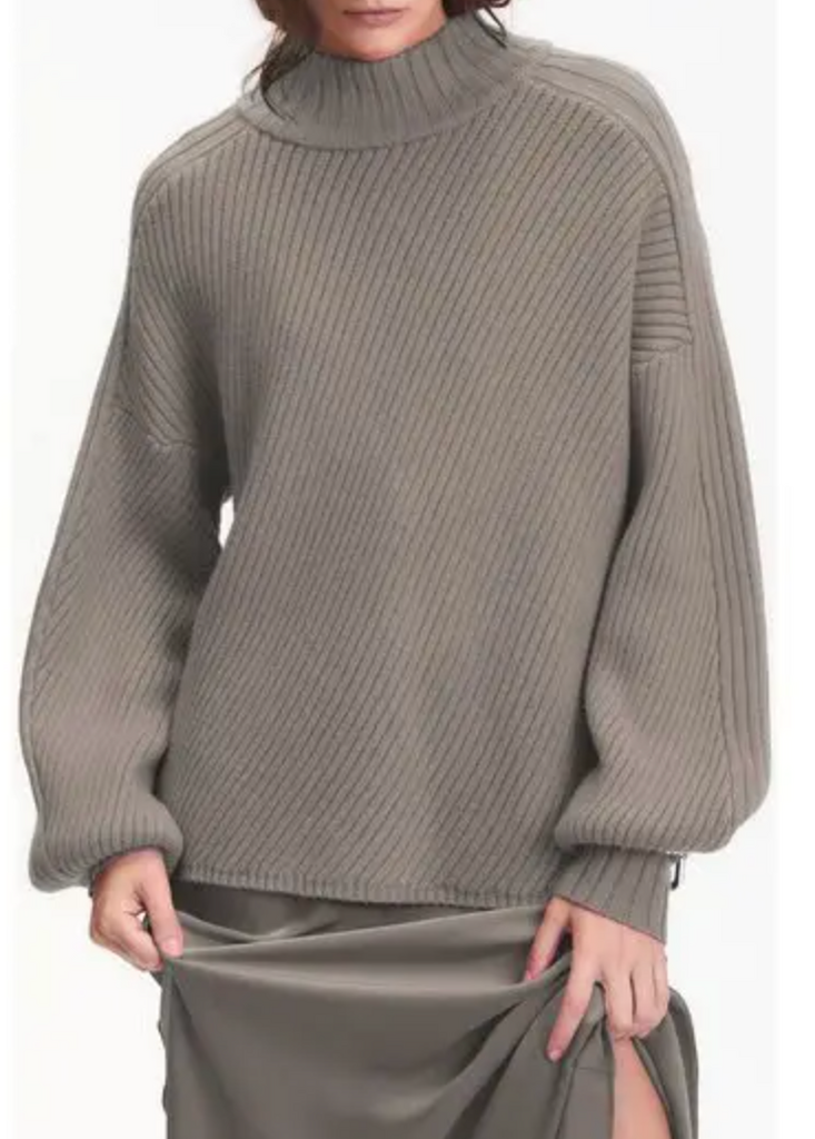 DÈLUC NELSON TURTLE NECK SWEATER MELANGE MILK