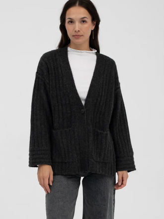MUS & BOMBON GANGAM CARDIGAN ANTHRACITE