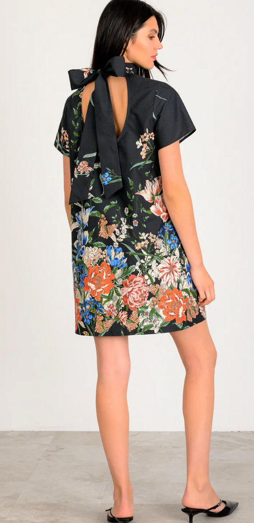 RORY DRESS BLACK MULTI