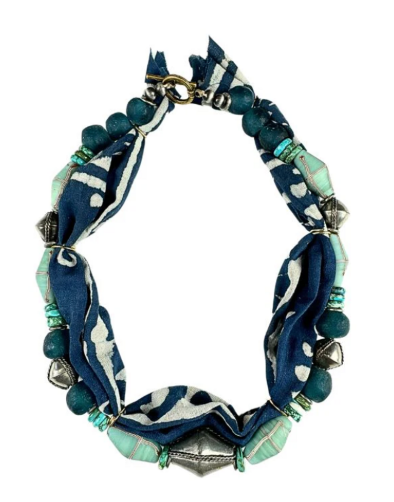 BEADED BANDANA NECKLACE