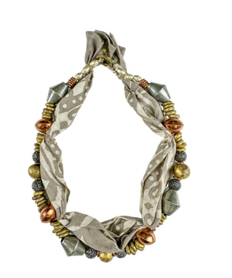 BEADED BANDANA NECKLACE