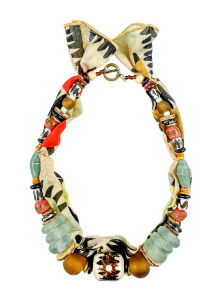 BEADED BANDANA NECKLACE