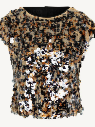 EMILY MCARTHY HATTI TANK TORTOISE SHELL SEQUIN