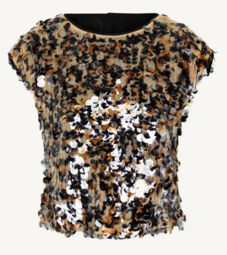 EMILY MCARTHY HATTI TANK TORTOISE SHELL SEQUIN