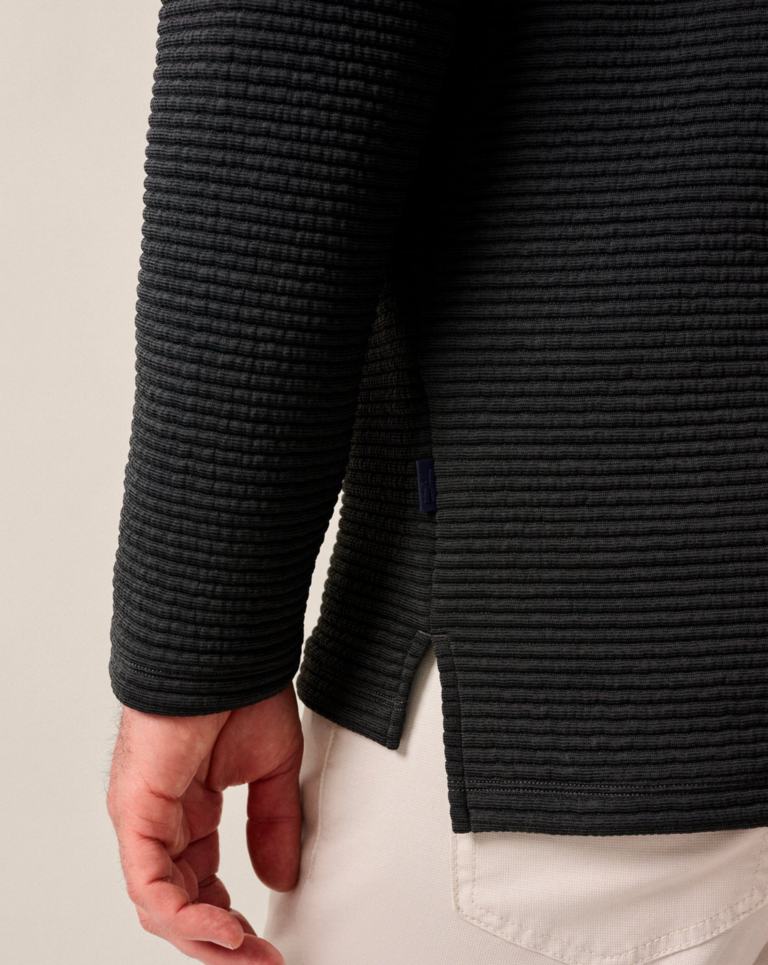JOHNNIE-O BENJY HEATHERED HENLEY PULLOVER